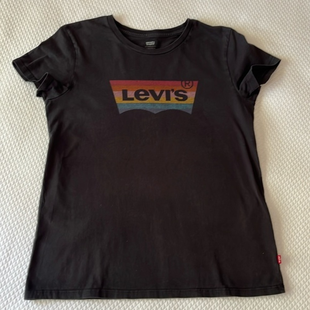 Levi’s Logo Tee Black Multicolor Size M‎